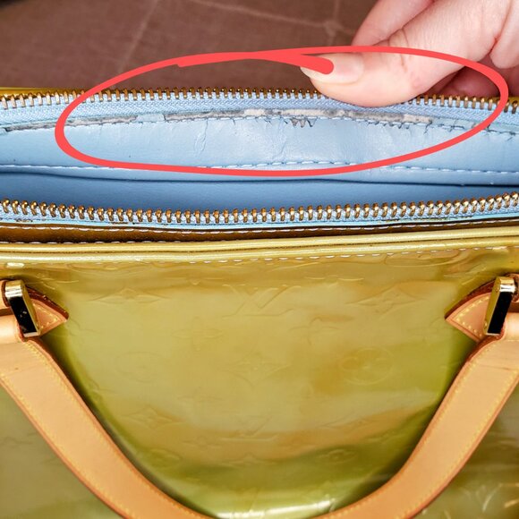 Louis Vuitton FULL INCLUSION Houston Tote - Vintage Green Vernis Leather - Picture 11 of 15